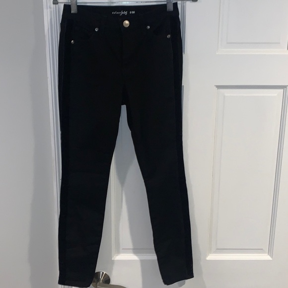 Maison Jules Velvet Side Tuxedo Stripe Jean Size 2 / Size 26 - Picture 5 of 9